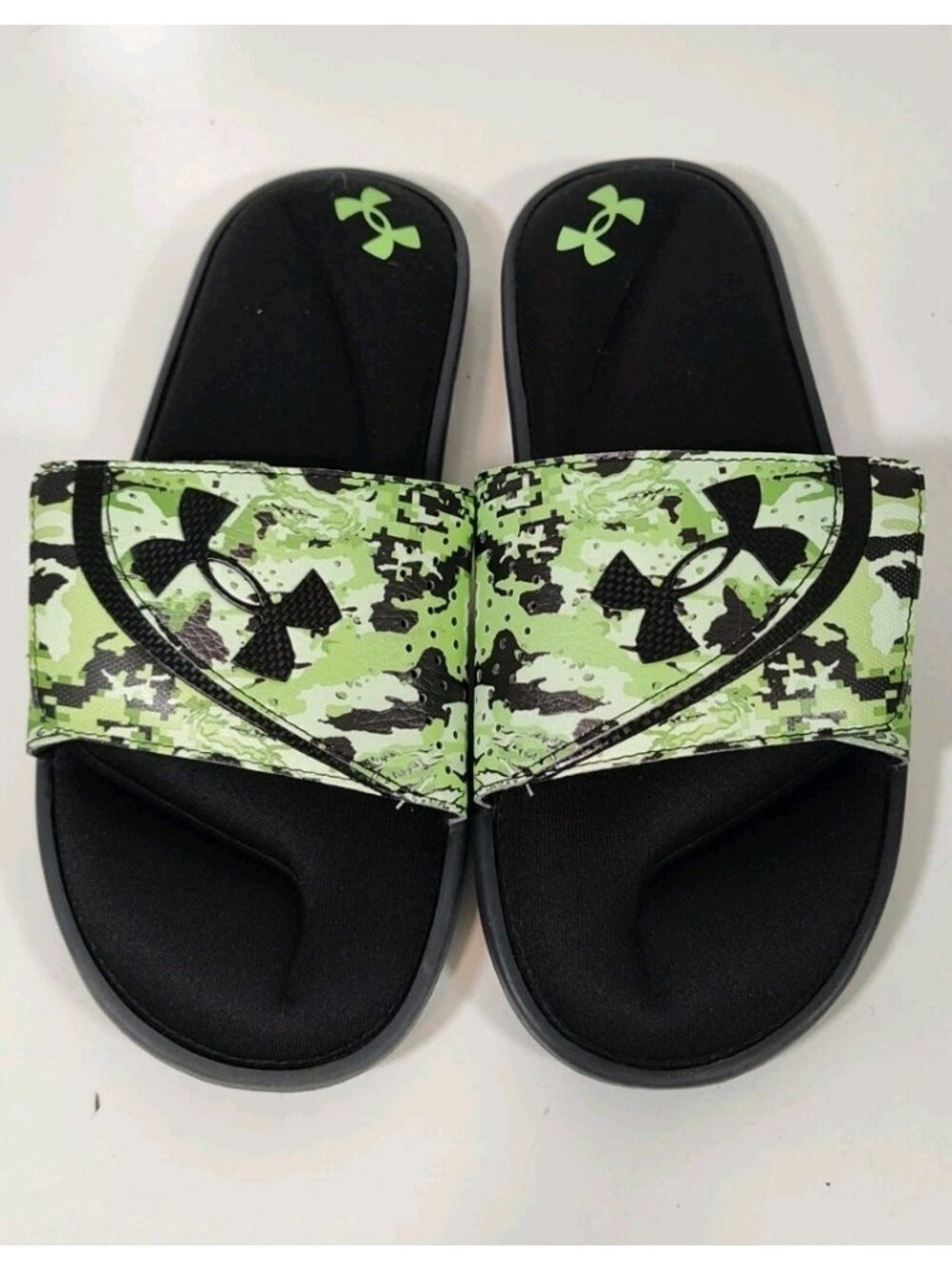Under Armour Ignite 6 Graphic Strap Slides Men's 9  Digital Camo Comfort Cushion